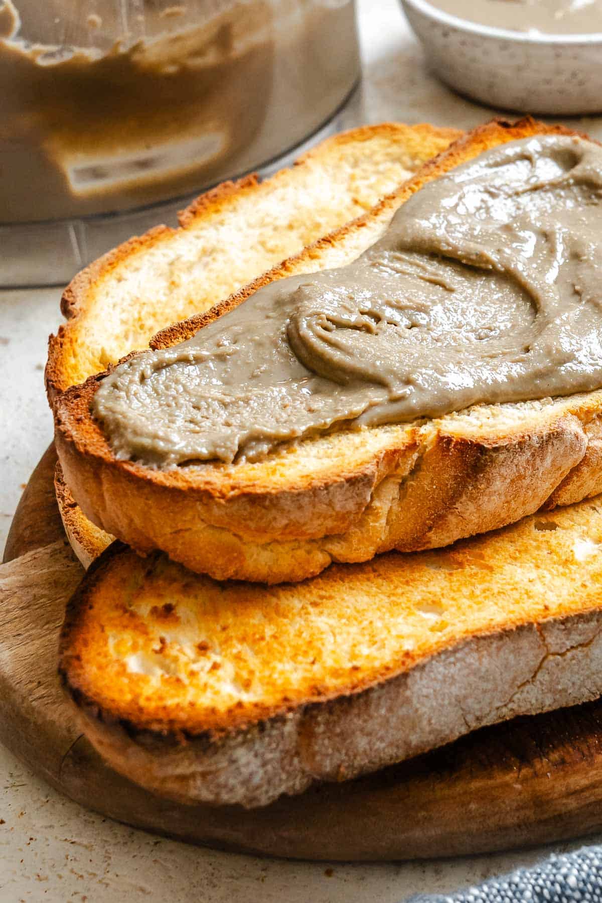Completed Sunflower Seed Butter spread on toast.