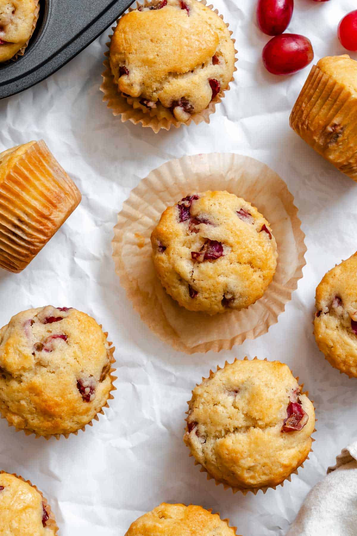 Completed Grape Muffins (Egg-Free) on a white surface.