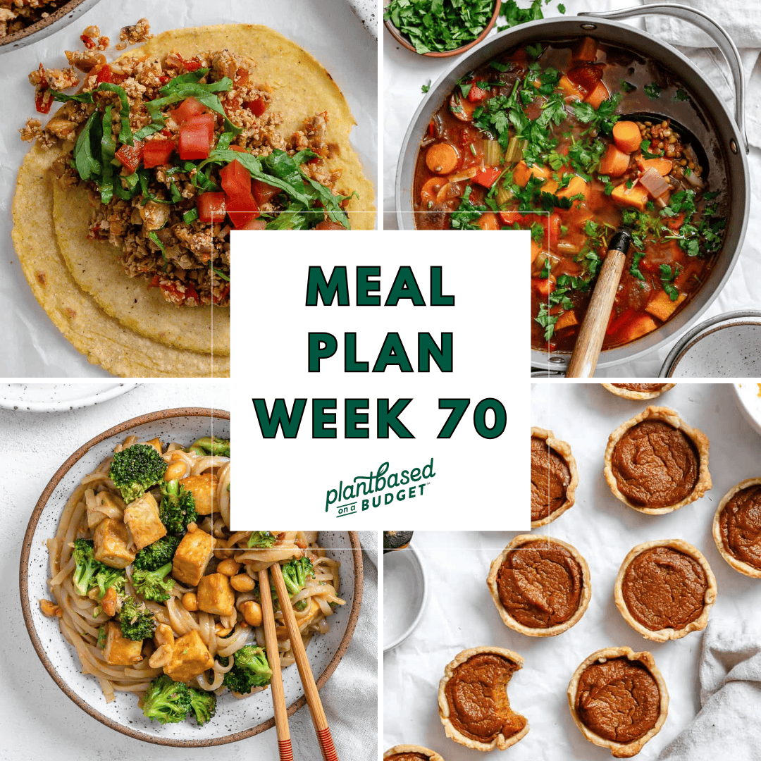 Graphic for Week 70 Meal Plan.