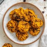 Completed Oatmeal Pumpkin Bites on a plate.