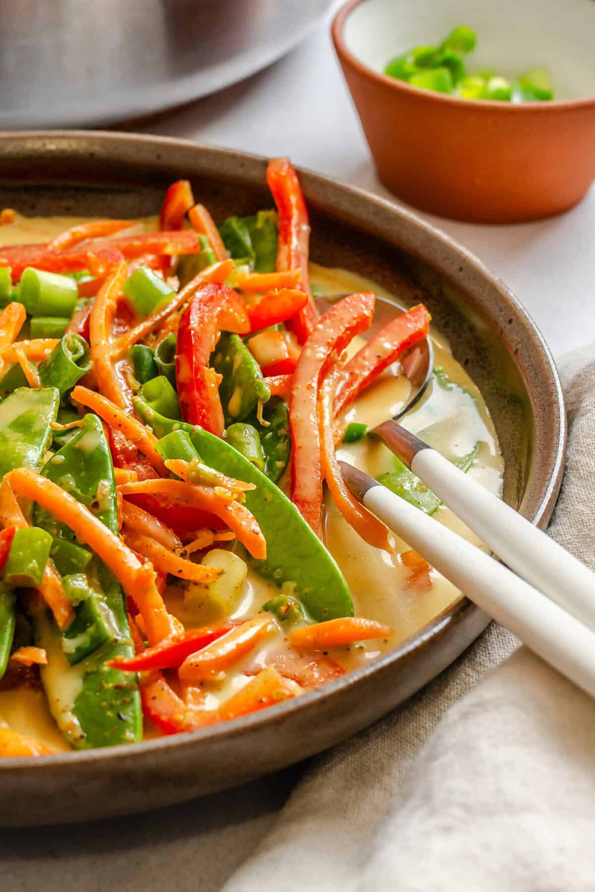 Completed Easy Vegan Curry in a bowl.